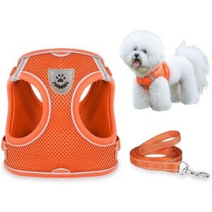 Harness and Leash Escape Proof Vest Harness Adjustable Strap, Reflective Strips